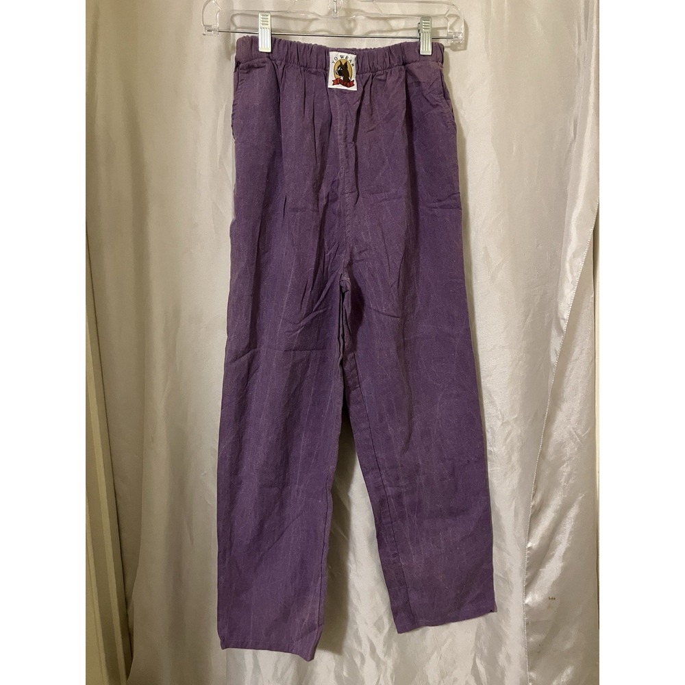 VTG Yo Wear Max Boxxer Bohemian Pants M Purple NOS 100% Cotton USA Pockets‎